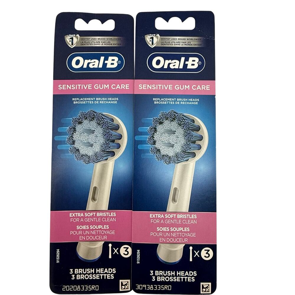 Oral-B Sensitive Gum Care Brush Heads 6 Count 2 Packs New Sealed Non-iO